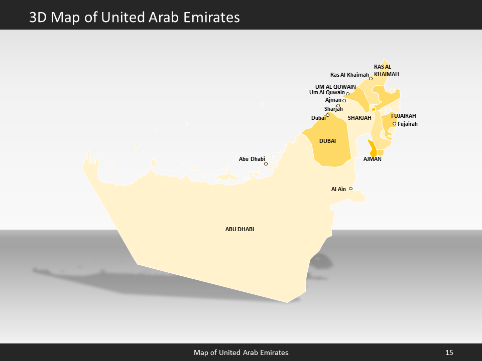 powerpoint map united arab emirates