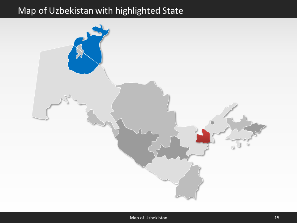 powerpoint map uzbekistan