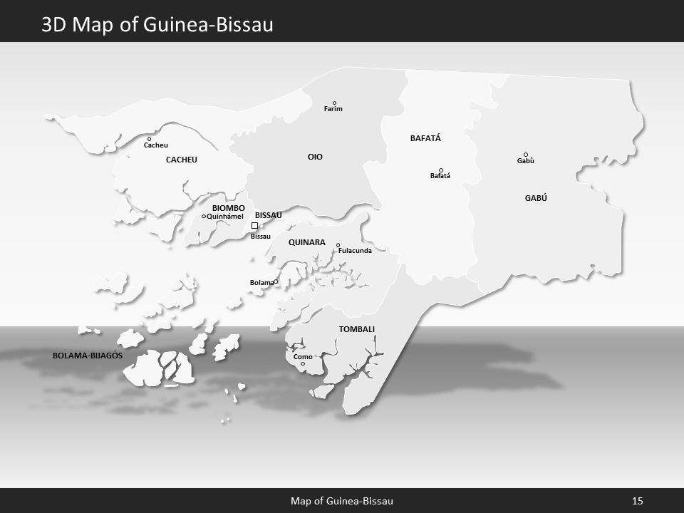 powerpoint map guinea-bissau
