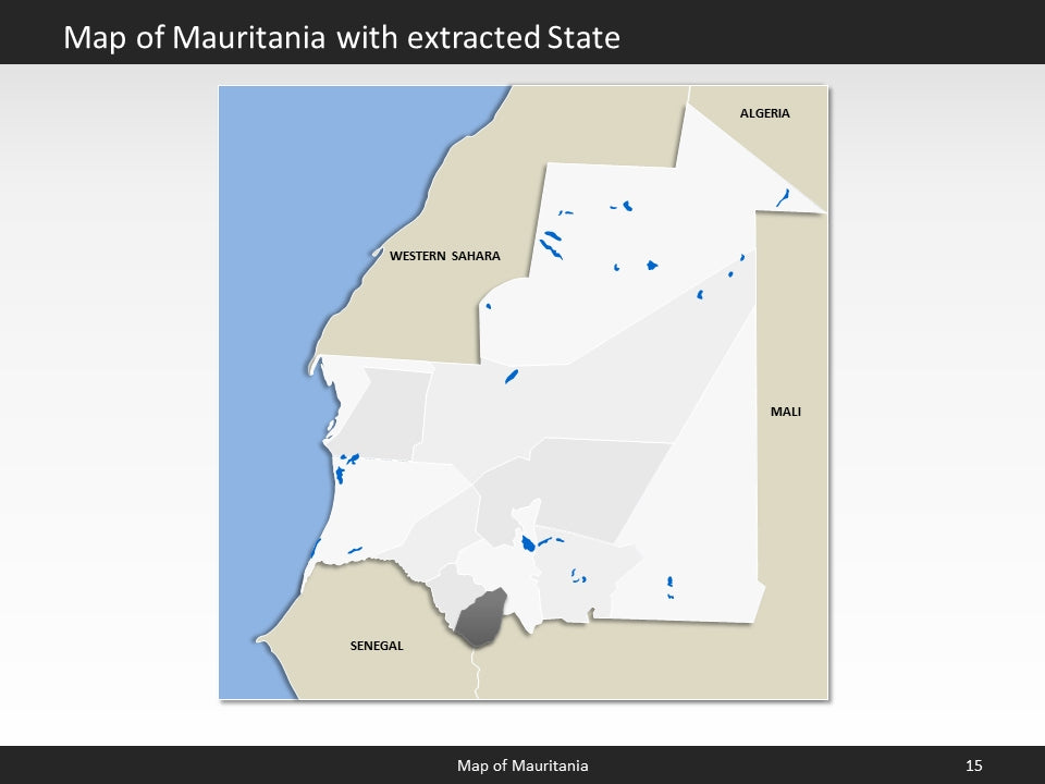 powerpoint map mauritania