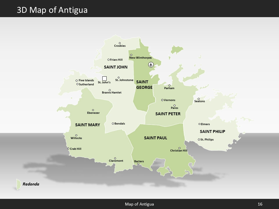 powerpoint map antigua and barbuda