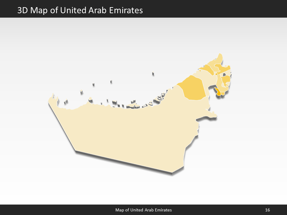 powerpoint map united arab emirates