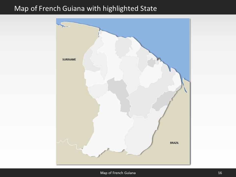 powerpoint map french guyana