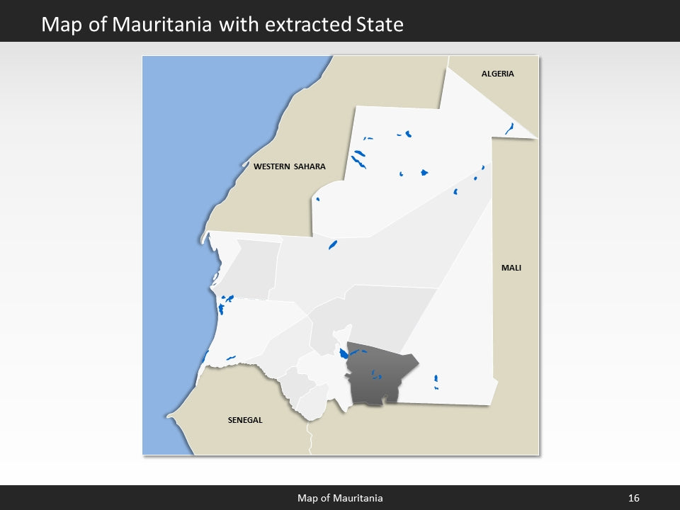 powerpoint map mauritania