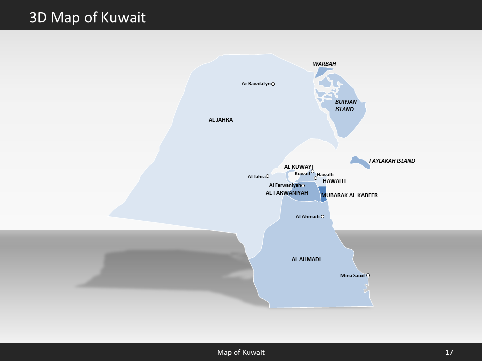 powerpoint map kuwait