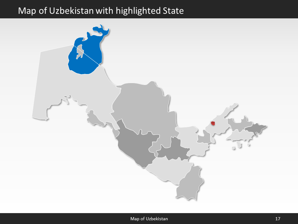 powerpoint map uzbekistan
