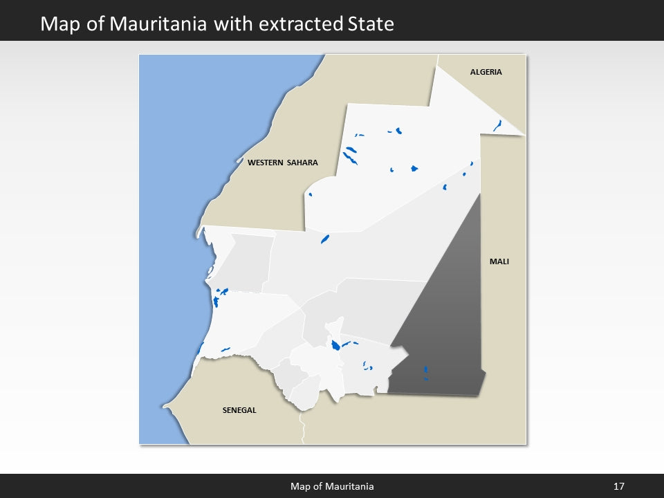 powerpoint map mauritania