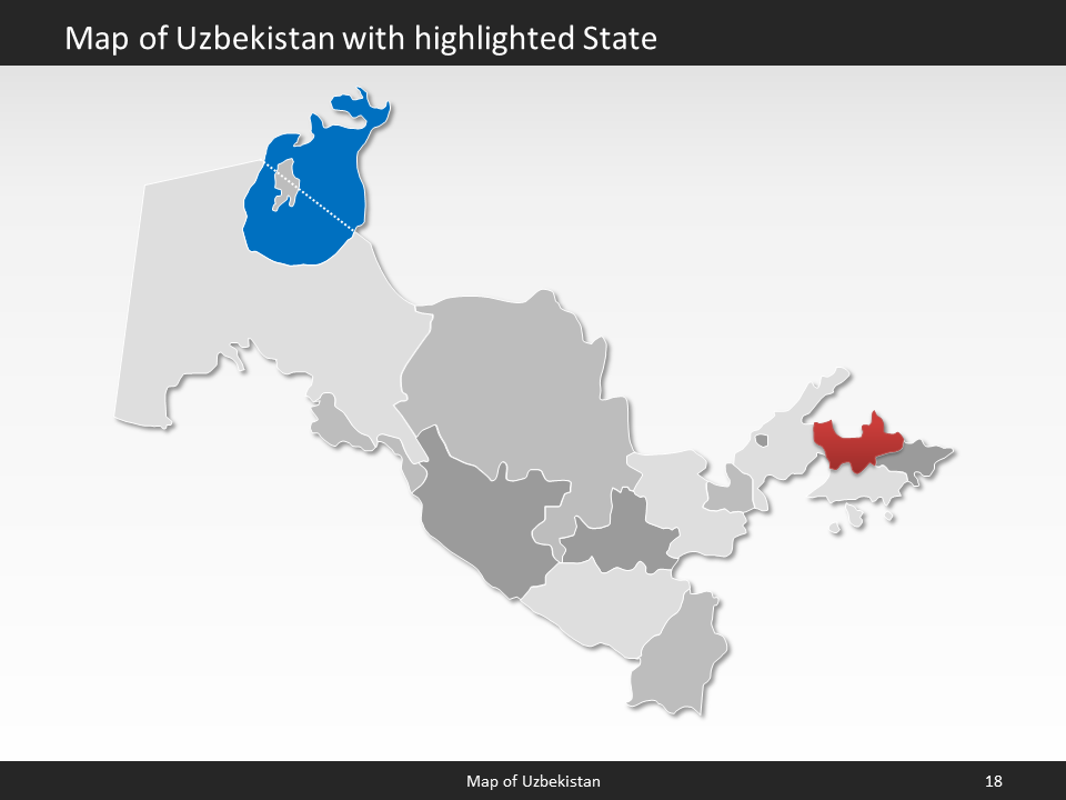 powerpoint map uzbekistan