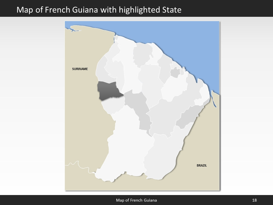 powerpoint map french guyana