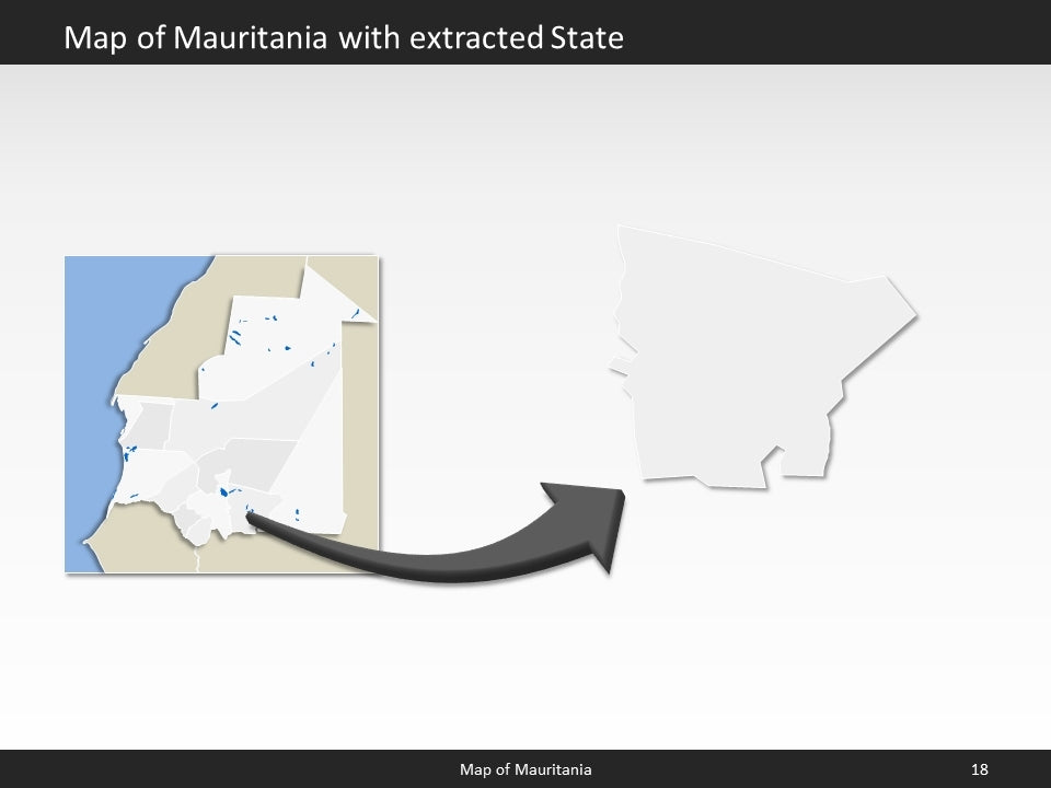 powerpoint map mauritania