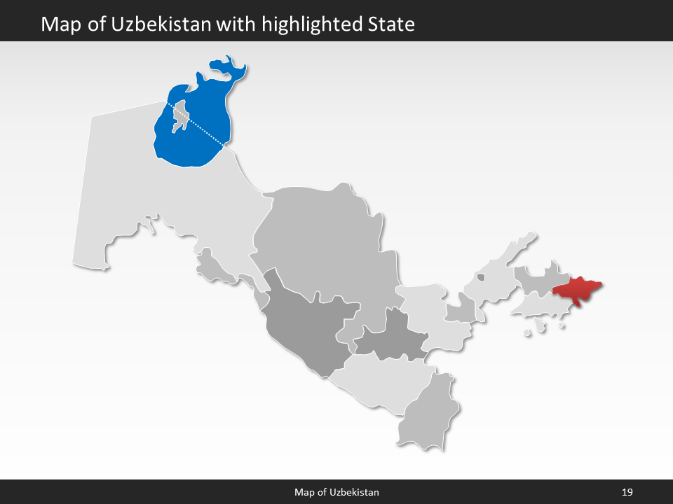 powerpoint map uzbekistan