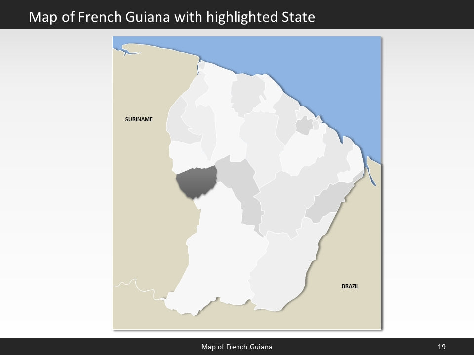 powerpoint map french guyana
