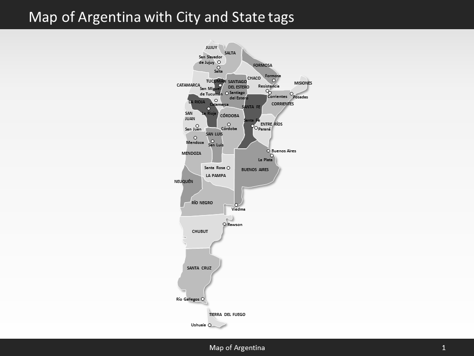 powerpoint map argentina