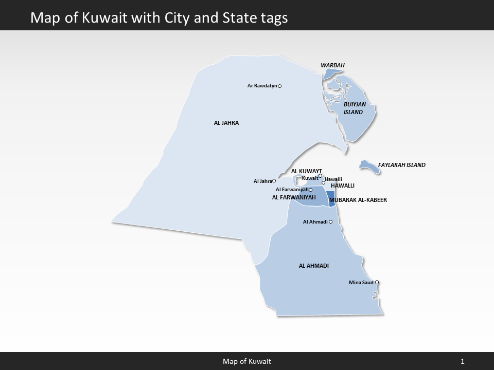 powerpoint map kuwait