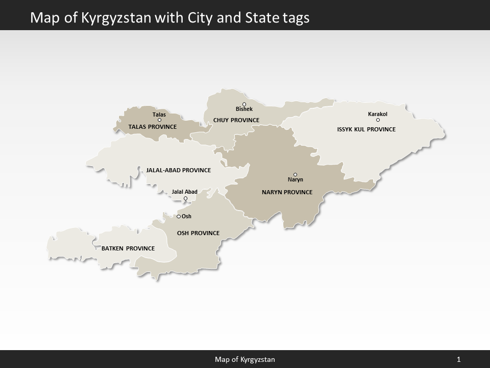 powerpoint map kyrgyzstan