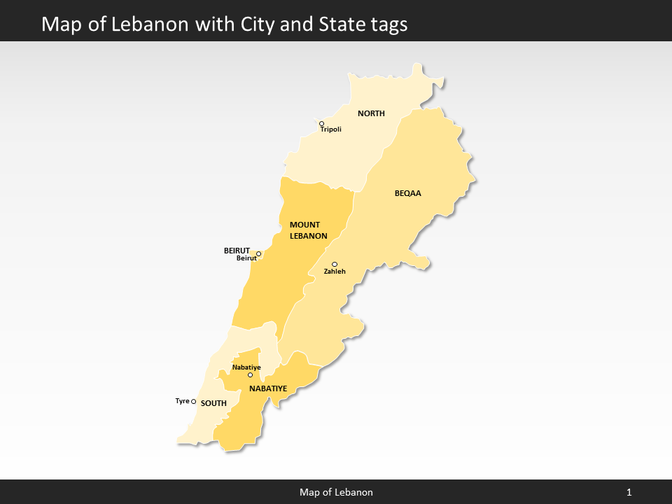 powerpoint map lebanon