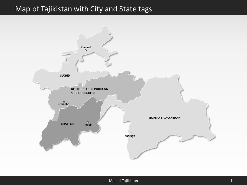 powerpoint map tajikistan