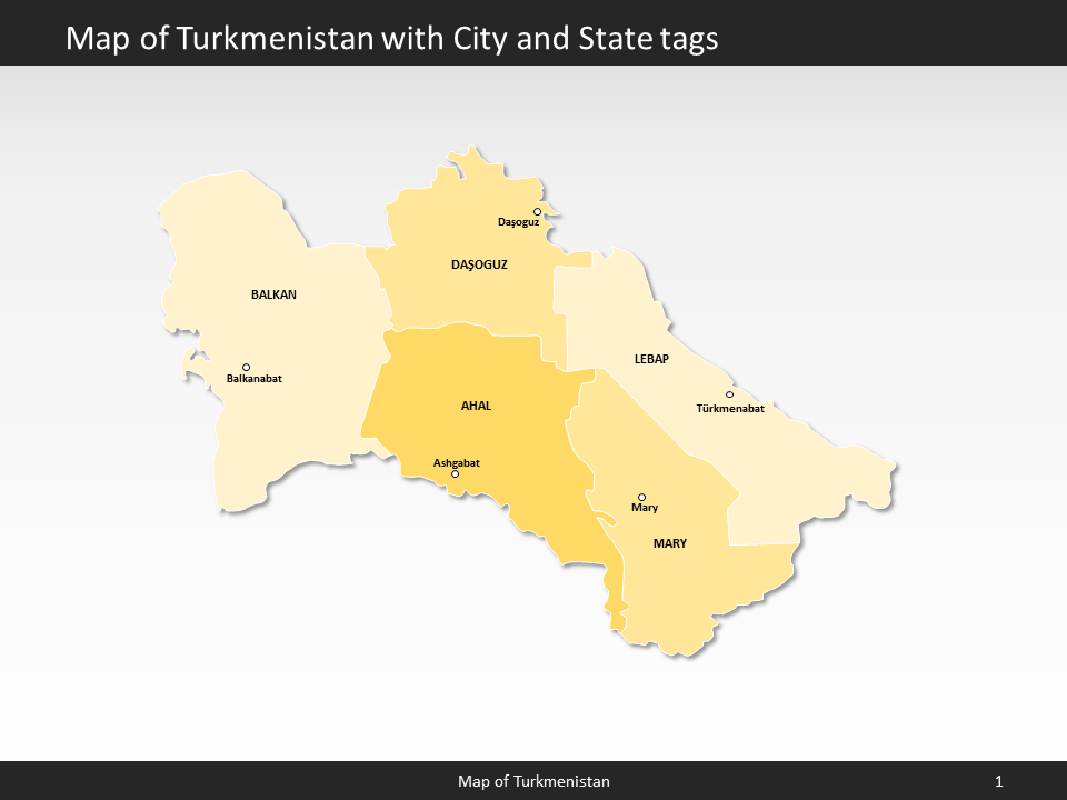 powerpoint map turkmensitan