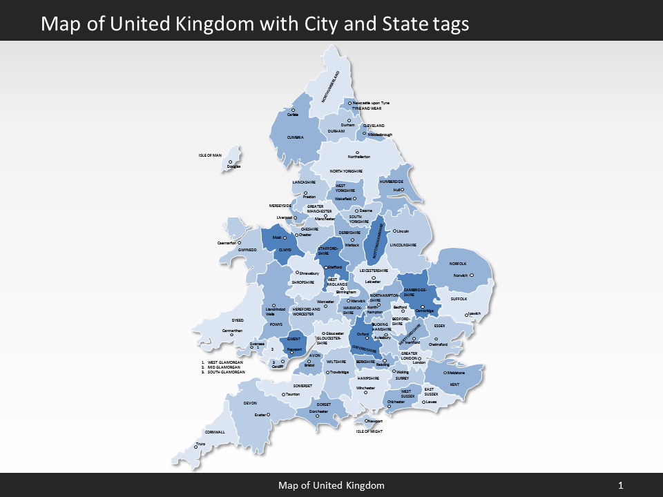powerpoint map united kingdom