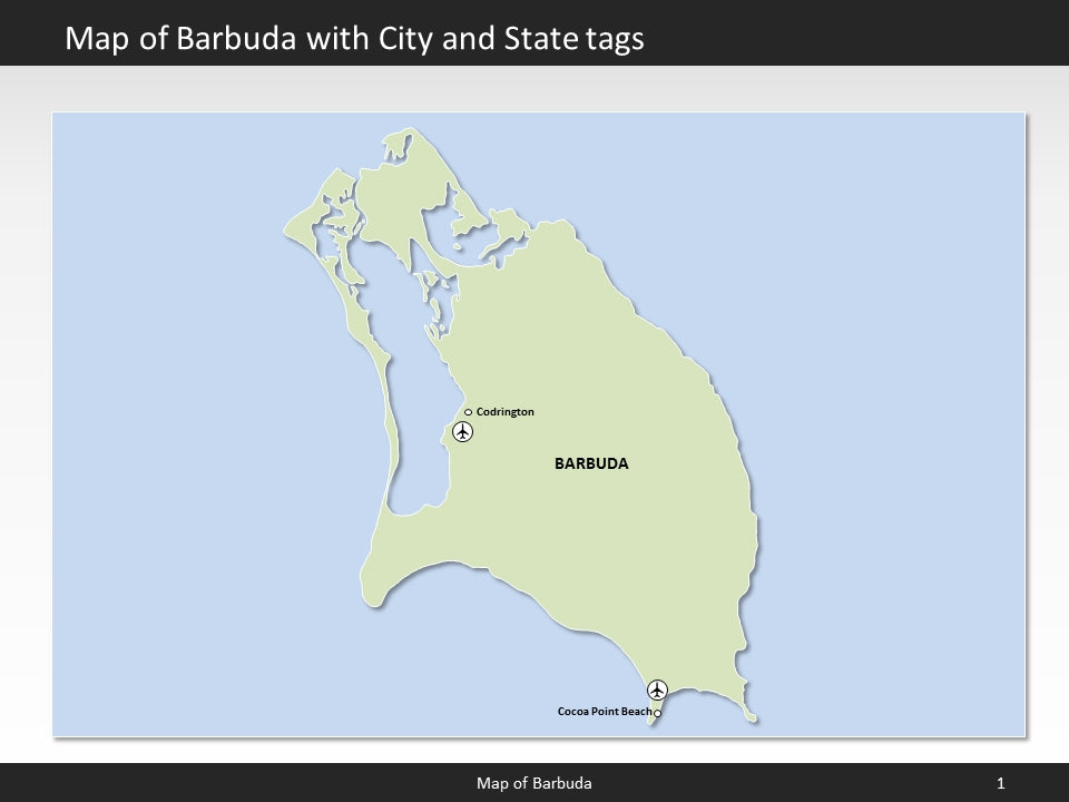 powerpoint map antigua and barbuda