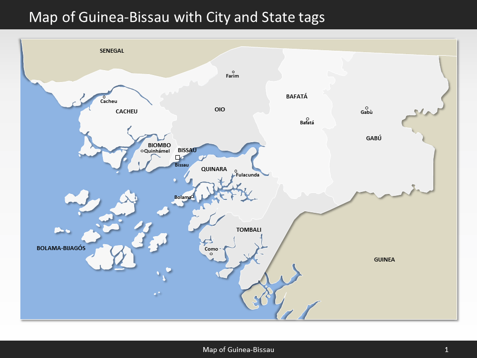 powerpoint map guinea-bissau