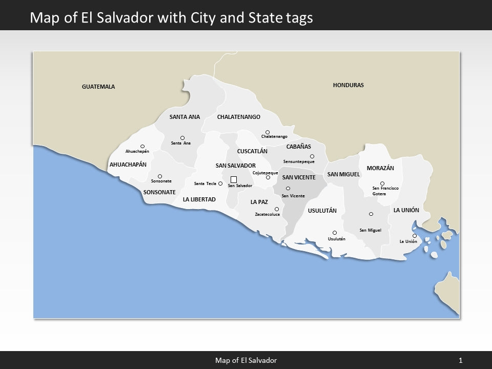 powerpoint map el salvador