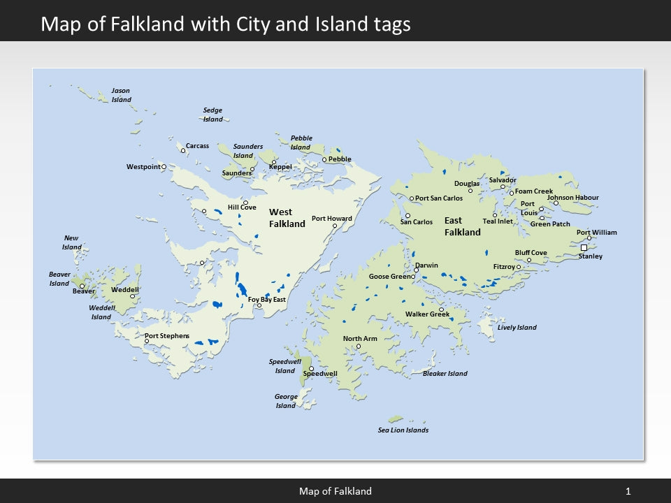 powerpoint map falkland islands