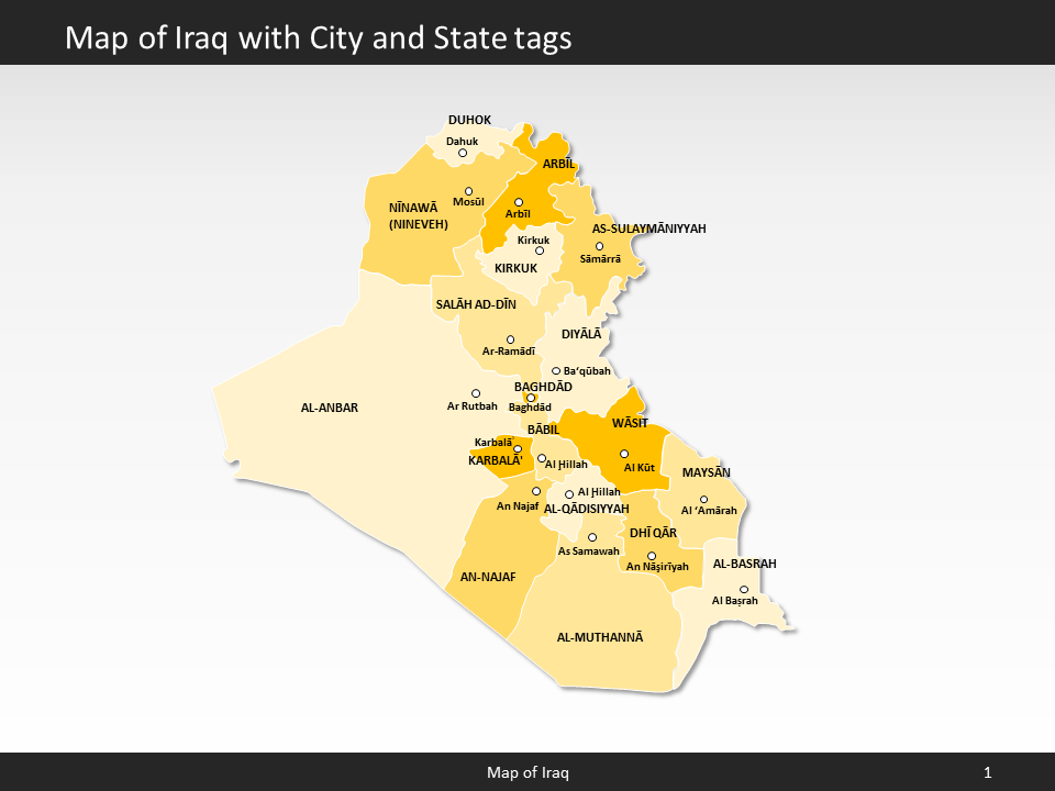 powerpoint map iraq
