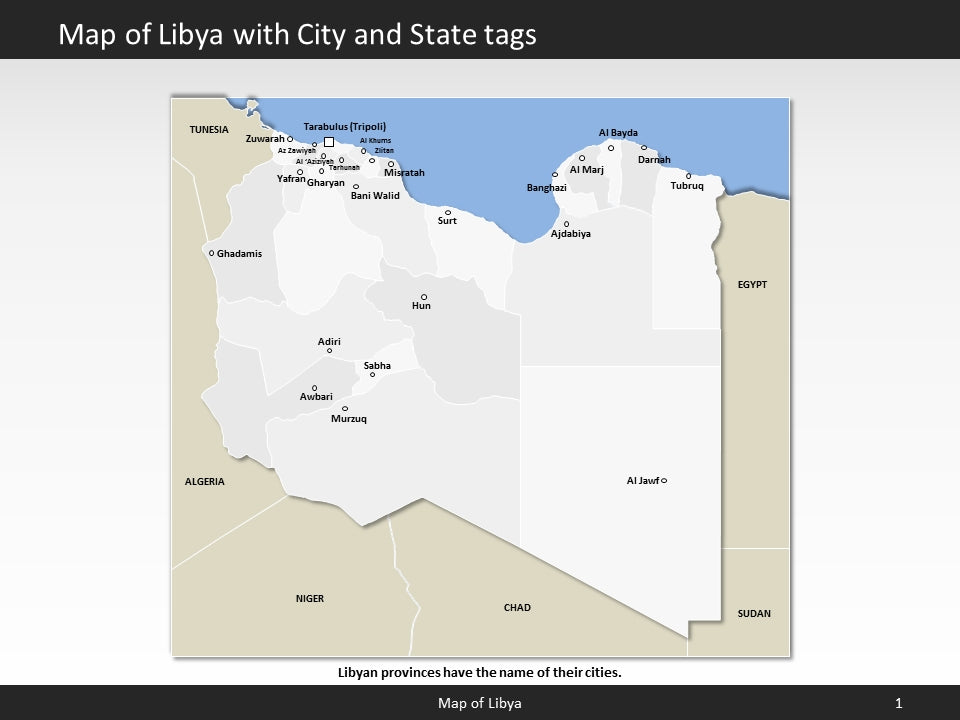 powerpoint map libya