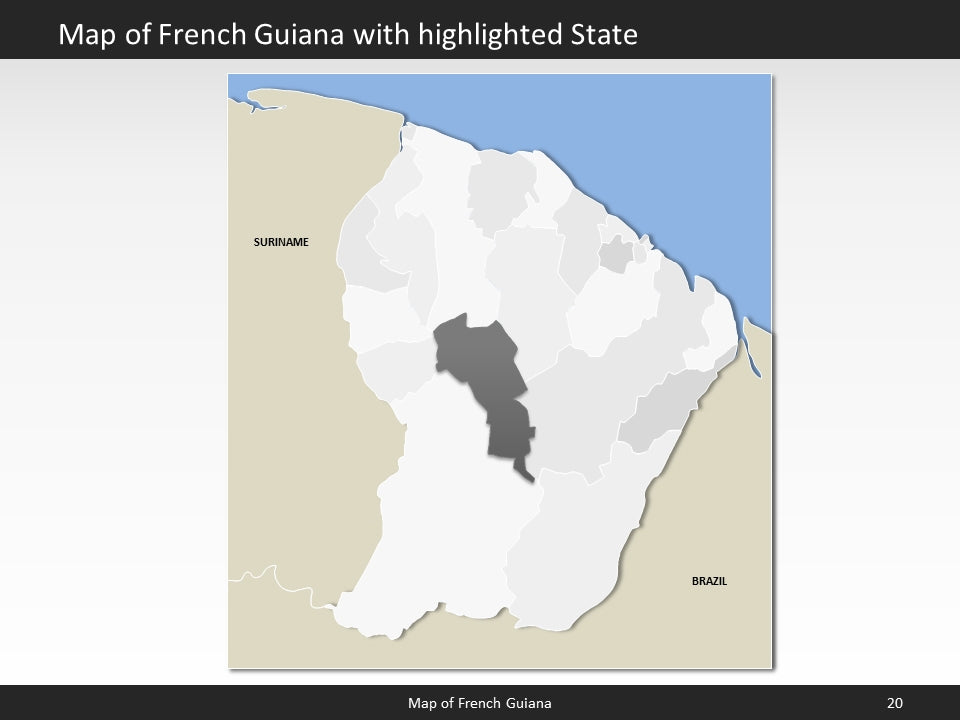 powerpoint map french guyana