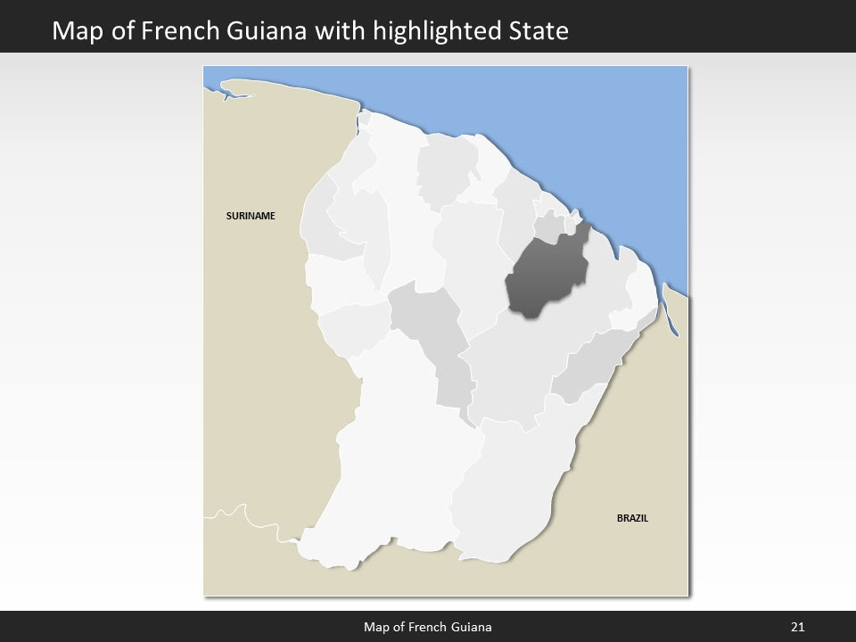 powerpoint map french guyana