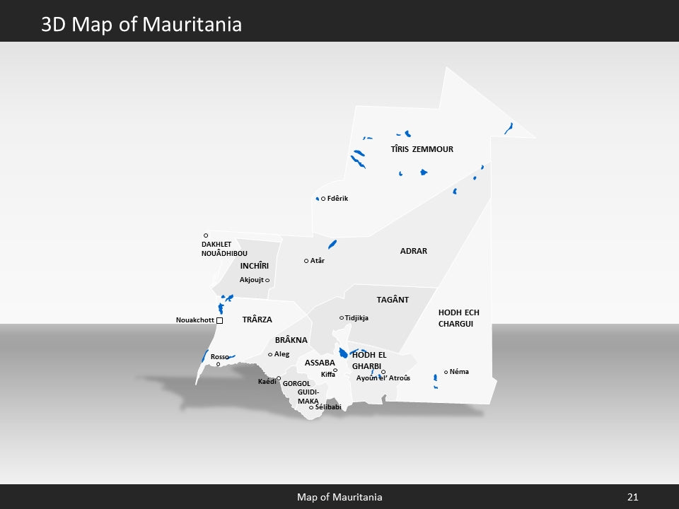 powerpoint map mauritania