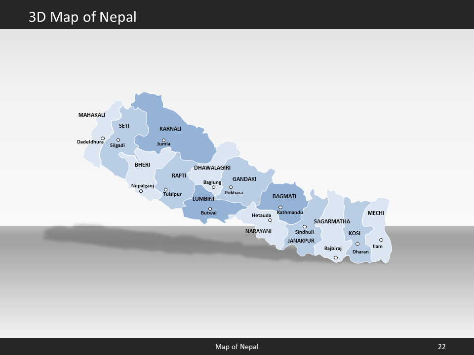 powerpoint map nepal