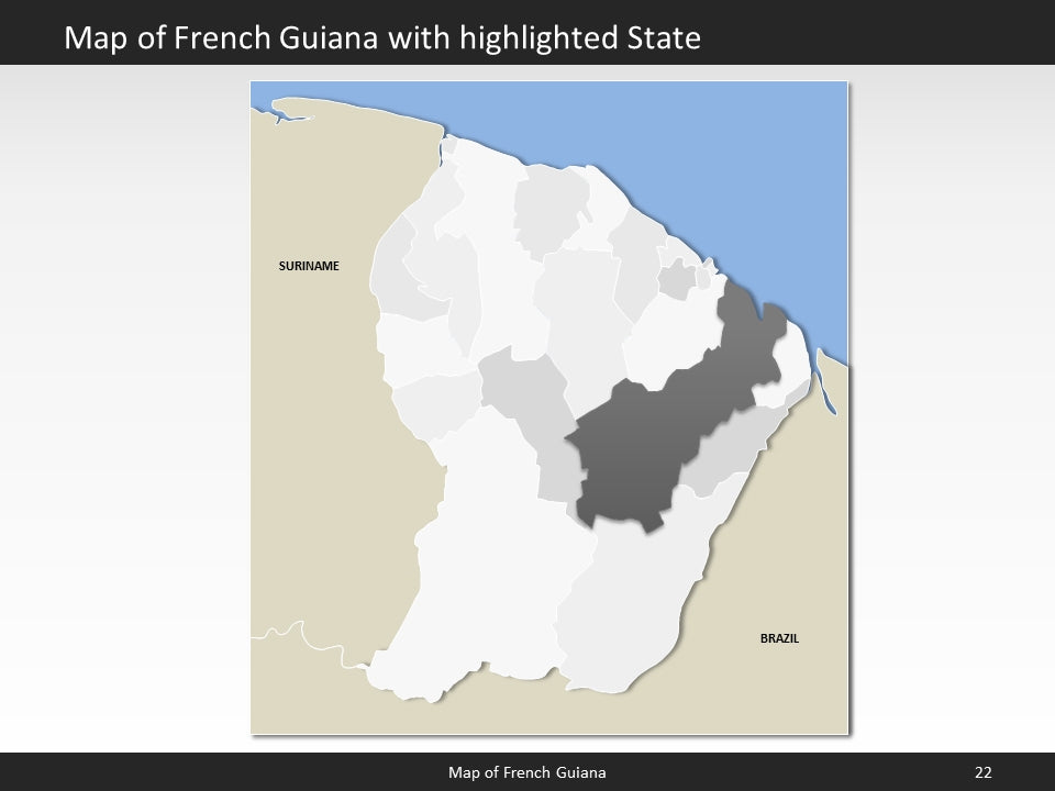powerpoint map french guyana