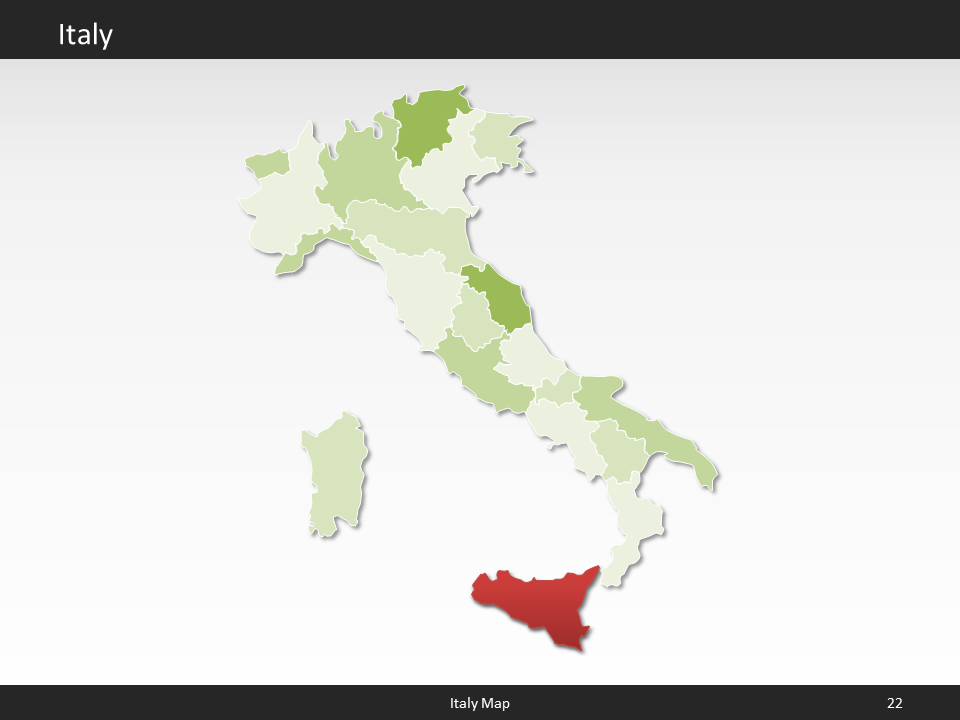powerpoint map italy