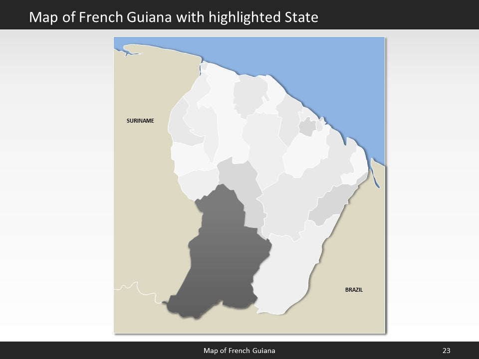 powerpoint map french guyana