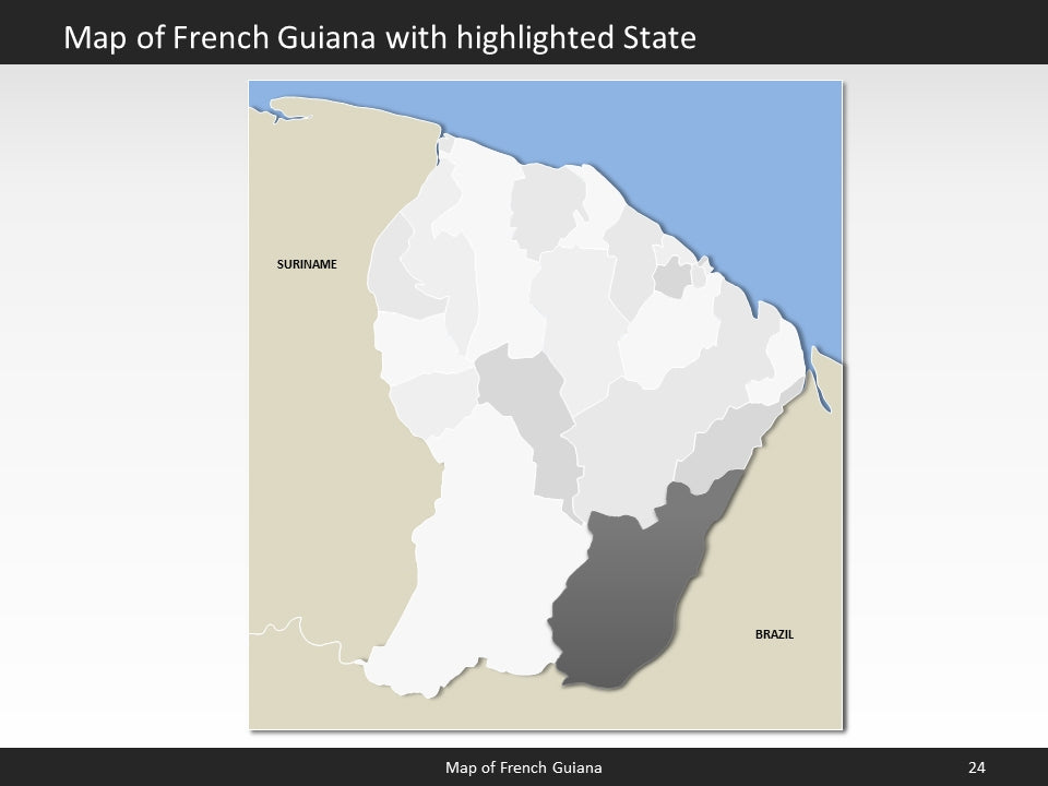 powerpoint map french guyana