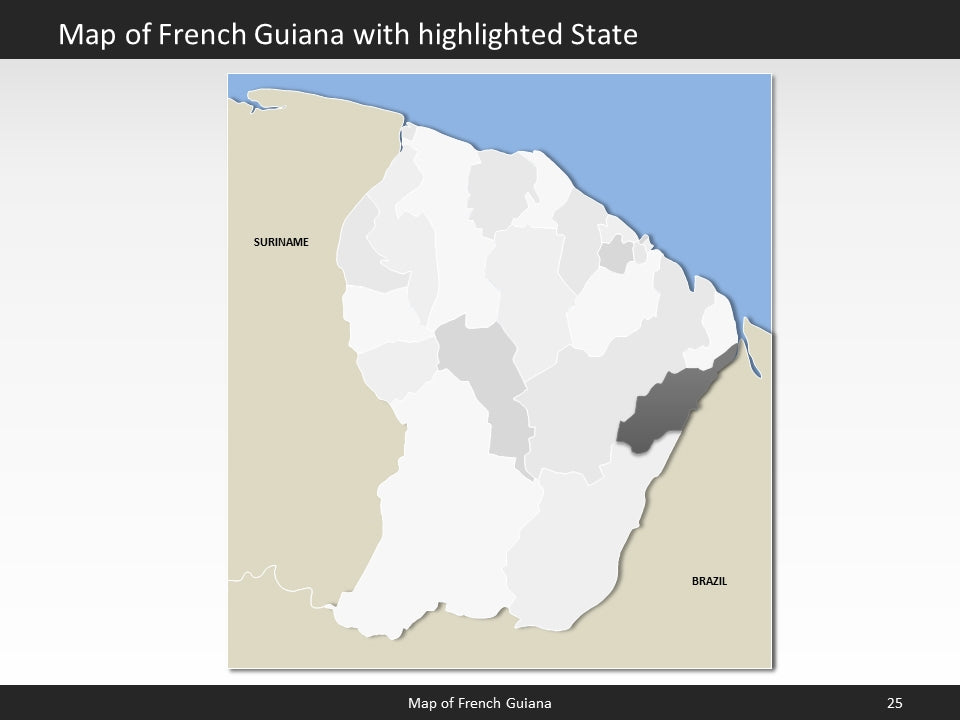 powerpoint map french guyana