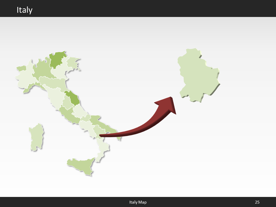 powerpoint map italy