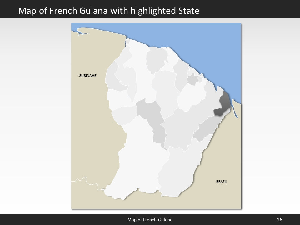 powerpoint map french guyana