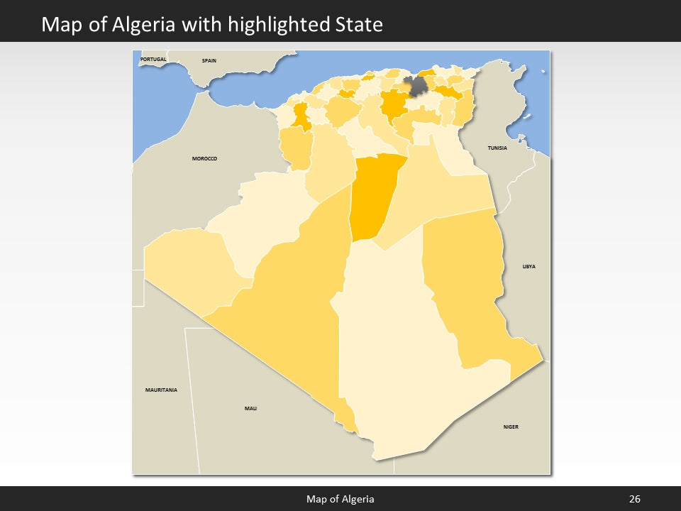 powerpoint map algeria