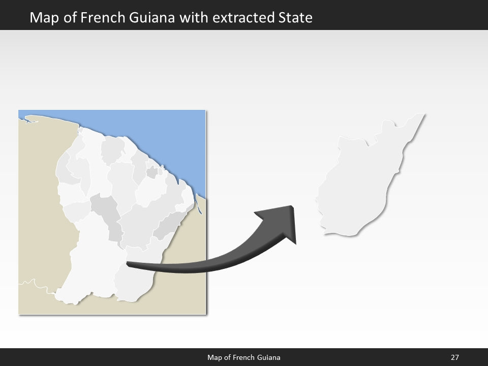 powerpoint map french guyana