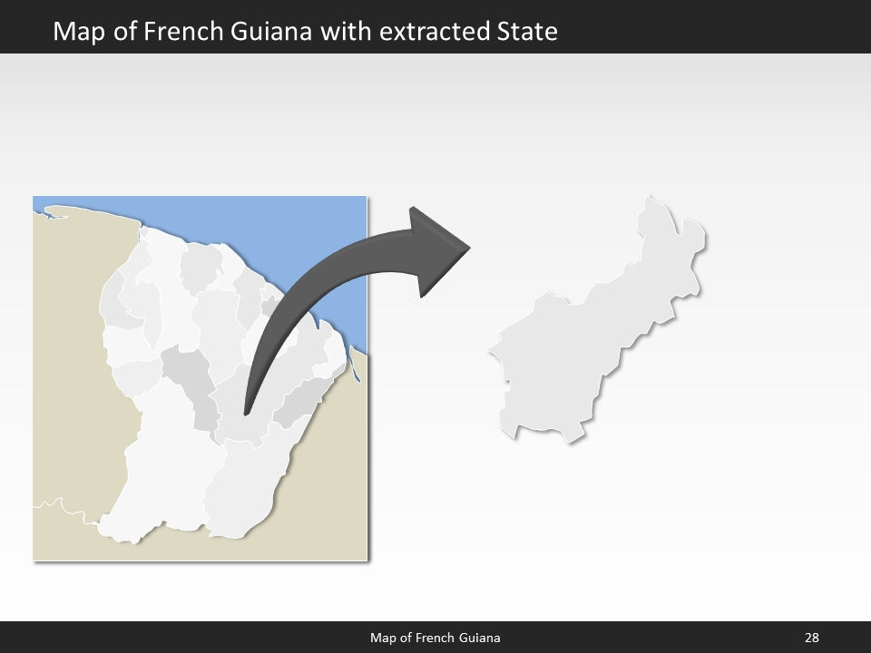 powerpoint map french guyana