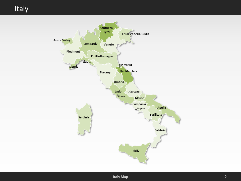 powerpoint map italy