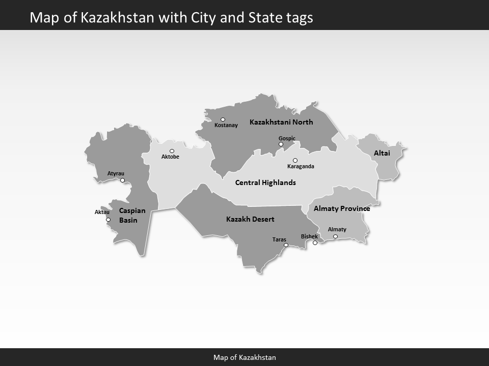 powerpoint map kazakhstan