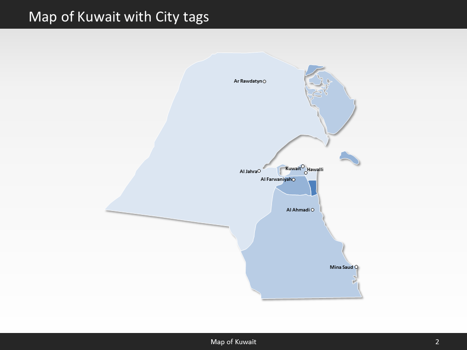 powerpoint map kuwait