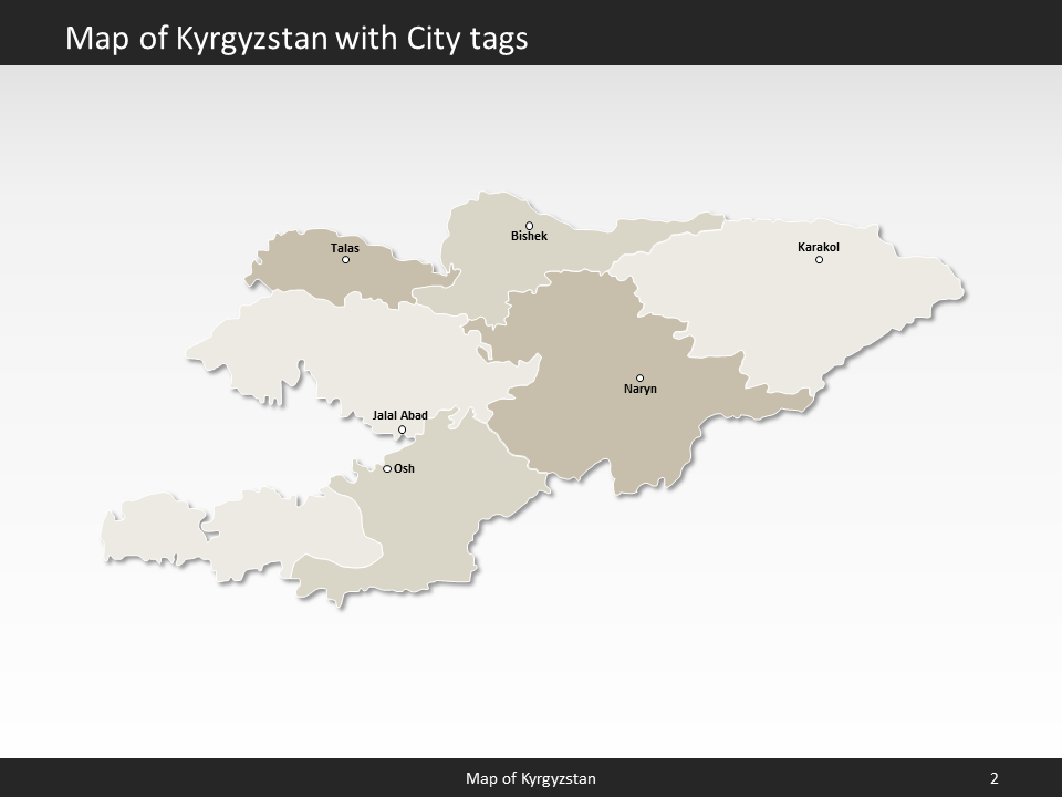 powerpoint map kyrgyzstan