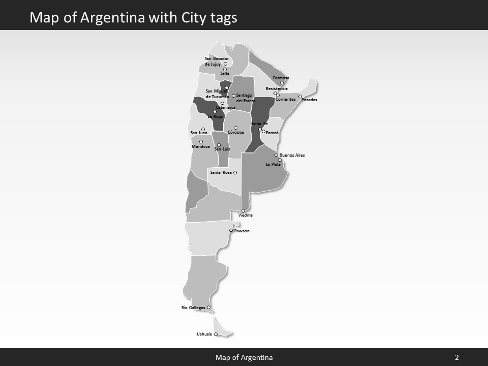 powerpoint map argentina