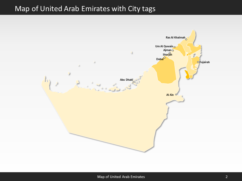 powerpoint map united arab emirates