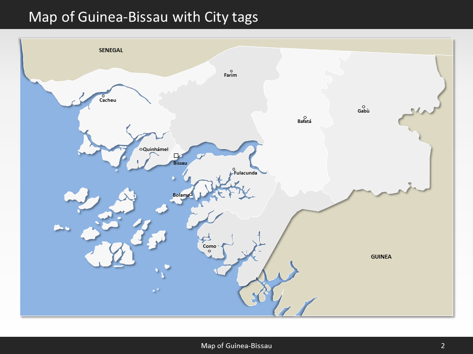 powerpoint map guinea-bissau